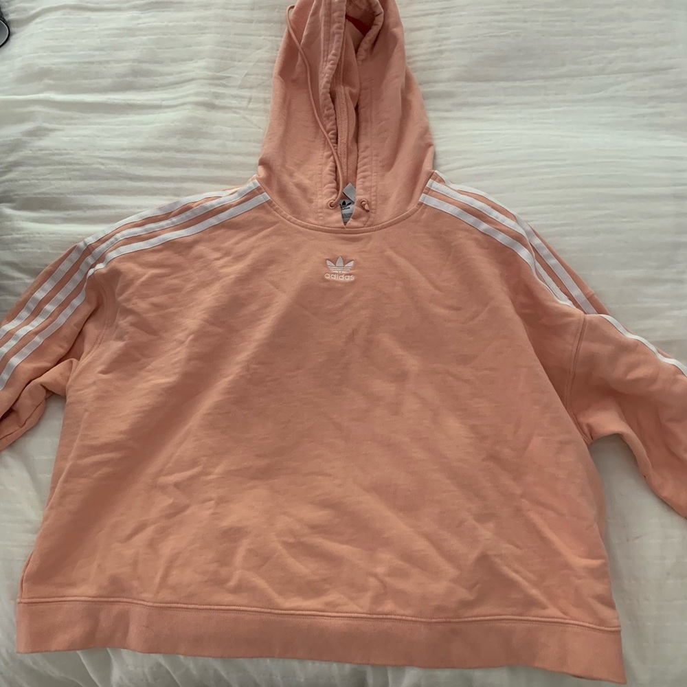 Essentials 3-Stripes Cropped Hoodie